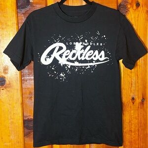 Young and Reckless Black Cotton Tee
